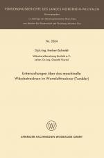 Cover-Bild Untersuchungen über das maschinelle Wäschetrocknen im Warmlufttrockner (Tumbler)