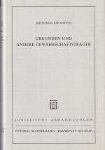 Cover-Bild Urkunden und andere Gewährschaftsträger