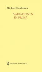 Cover-Bild Variationen in Prosa