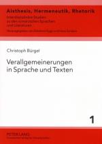 Cover-Bild Verallgemeinerungen in Sprache und Texten
