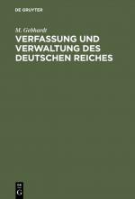 Cover-Bild Verfassung und Verwaltung des Deutschen Reiches
