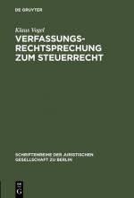 Cover-Bild Verfassungsrechtsprechung zum Steuerrecht