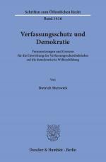 Cover-Bild Verfassungsschutz und Demokratie.