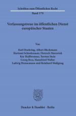 Cover-Bild Verfassungstreue im öffentlichen Dienst europäischer Staaten.