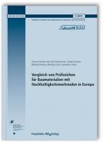 Cover-Bild Vergleich von Prüfzeichen für Baumaterialien mit Nachhaltigkeitsmerkmalen in Europa. Abschlussbericht