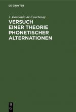 Cover-Bild Versuch einer Theorie phonetischer Alternationen