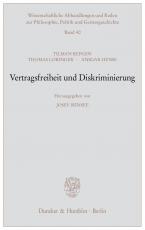 Cover-Bild Vertragsfreiheit und Diskriminierung.