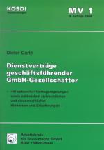 Cover-Bild Vertragsmuster Dienstverträge geschäftsführender GmbH-Gesellschafter