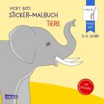 Cover-Bild Vicky Bo's Sticker-Malbuch Tiere: Erstes Malen, Zeichnen und Kritzeln mit Stickern