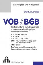 Cover-Bild VOB/BGB Textsammlung zum Bauvertrag - innerdeutsche Vergaben (Stand Januar 2022)