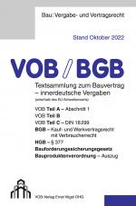 Cover-Bild VOB/BGB Textsammlung zum Bauvertrag - innerdeutsche Vergaben (Stand Oktober 2022)