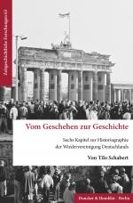 Cover-Bild Vom Geschehen zur Geschichte.
