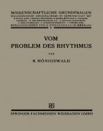 Cover-Bild Vom Problem des Rhythmus