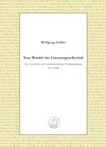 Cover-Bild Vom Wandel der Literaturgesellschaft