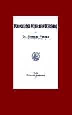 Cover-Bild Von deutscher Schule und Erziehung