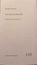 Cover-Bild Vor unserer Schwelle