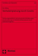 Cover-Bild Vorhabenplanung durch Gesetz