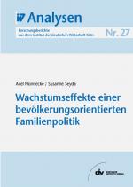 Cover-Bild Wachstumseffekte einer bevölkerungsorientierten Familienpolitik