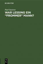 Cover-Bild War Lessing ein "frommer" Mann?