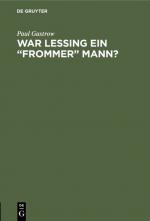 Cover-Bild War Lessing ein "frommer" Mann?