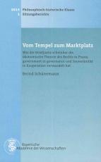 Cover-Bild Werke des Verlags der Bayerischen Akademie der Wissenschaften bei... / Vom Tempel zum Marktplatz