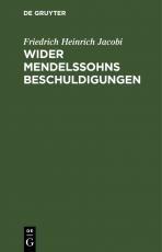 Cover-Bild Wider Mendelssohns Beschuldigungen