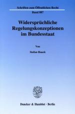 Cover-Bild Widersprüchliche Regelungskonzeptionen im Bundesstaat.