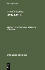 Cover-Bild Wilhelm Müller: Dynamik / Systeme von starren Körpern