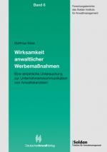 Cover-Bild Wirksamkeit anwaltlicher Werbemaßnahmen