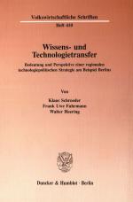 Cover-Bild Wissens- und Technologietransfer.