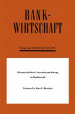 Cover-Bild Wissenschaftliche Unternehmensführung im Bankbetrieb