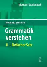 Cover-Bild Wolfgang Boettcher: Grammatik verstehen / Einfacher Satz