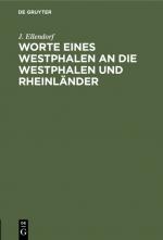 Cover-Bild Worte eines Westphalen an die Westphalen und Rheinländer