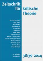 Cover-Bild Zeitschrift für kritische Theorie / Zeitschrift für kritische Theorie, Heft 38/39