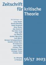 Cover-Bild Zeitschrift für kritische Theorie / Zeitschrift für kritische Theorie, Heft 56/57