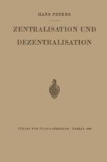 Cover-Bild Zentralisation und Dezentralisation