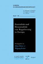 Cover-Bild Zentralität und Dezentralität von Regulierung in Europa