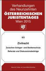 Cover-Bild Zivilrecht Zwischen Anleger- und Bankenschutz