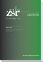 Cover-Bild ZSR 2010 II Heft 1 - Schweizerischer Juristentag 2010