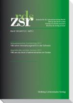 Cover-Bild ZSR 2011 II Heft 2 - Schweizerischer Juristentag 2011