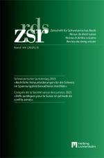 Cover-Bild ZSR Band 144 (2025) II - Schweizerischer Juristentag 2025 / Congrès de la Société suisse des Juristes 2025