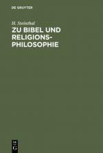 Cover-Bild Zu Bibel und Religionsphilosophie