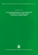 Cover-Bild Zu den Wechselbeziehungen zwischen Mathematik und Physik an der Universität Leipzig in der Zeit von 1830 bis 1904/05