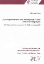 Cover-Bild Zum Eigenverhalten von Motorspindeln unter Betriebsbedingungen