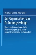 Cover-Bild Zur Organisation des Gründungserfolgs