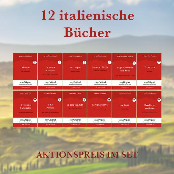Cover-Bild 12 italienische Bücher (Bücher +12 Audio-CDs) - Lesemethode von Ilya Frank