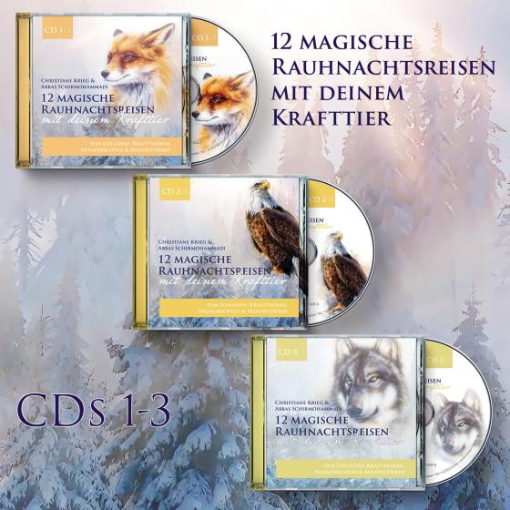 Cover-Bild 12 magische Rauhnachtsreisen mit deinem Krafttier - CDs 1-3 im Set
