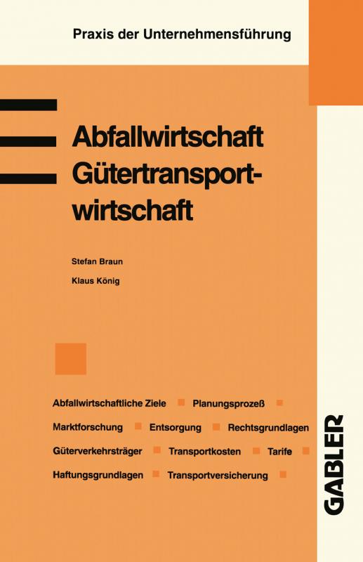 Cover-Bild Abfallwirtschaft. Gütertransportwirtschaft