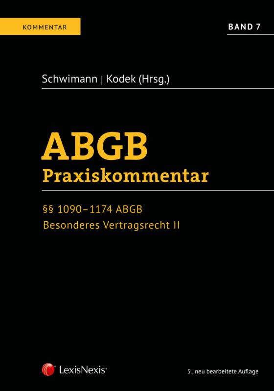 Cover-Bild ABGB Praxiskommentar / ABGB Praxiskommentar - Band 7, 5. Auflage