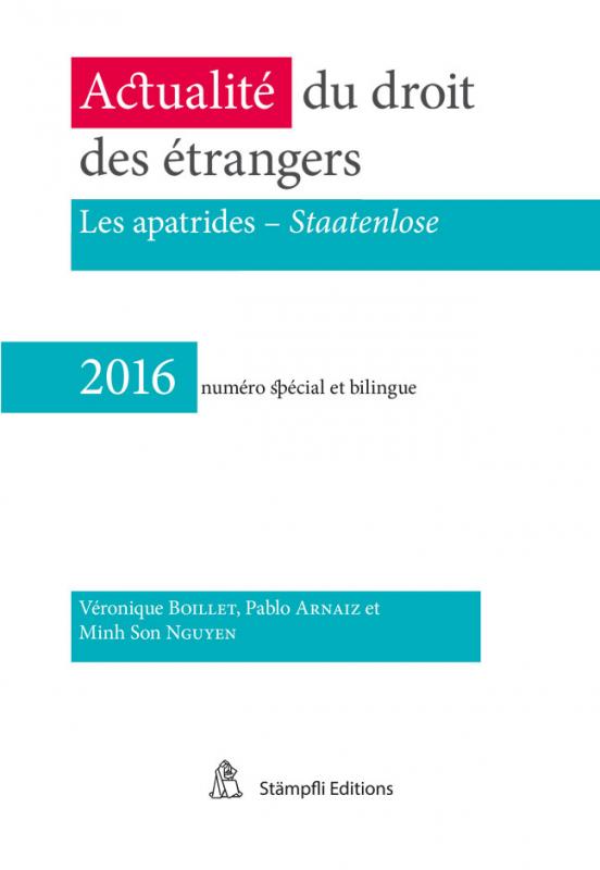 Cover-Bild Actualité du droit des étrangers